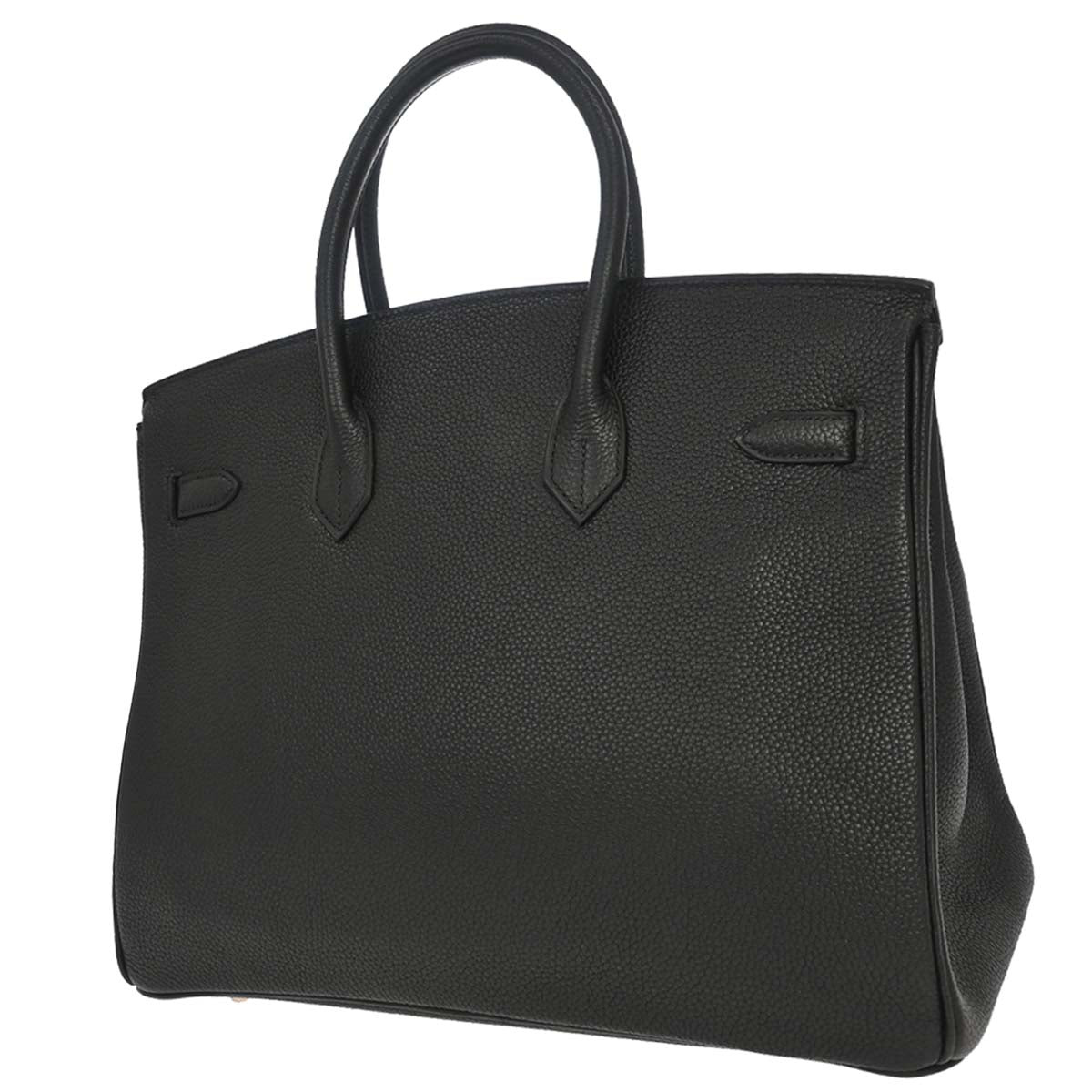 Hermes Black Taurillon Clemence Birkin 35 Handbag