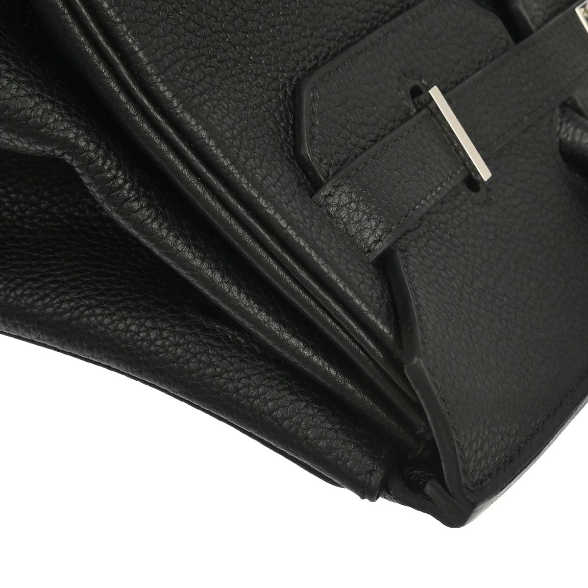 Hermes Black Taurillon Clemence Birkin 35 Handbag