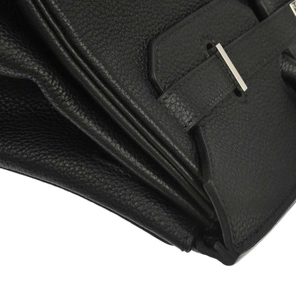 Hermes Black Taurillon Clemence Birkin 35 Handbag