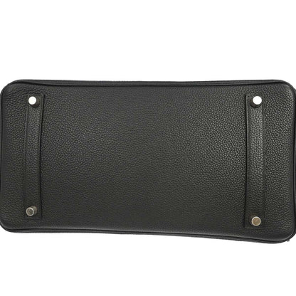 Hermes Black Taurillon Clemence Birkin 35 Handbag