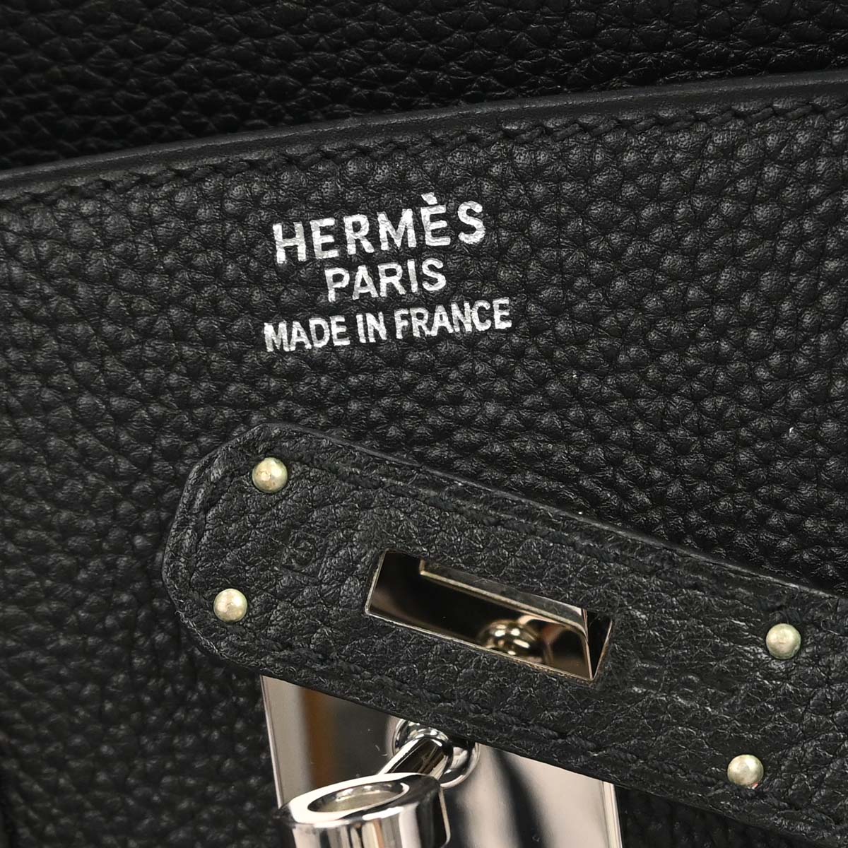 Hermes Black Taurillon Clemence Birkin 35 Handbag