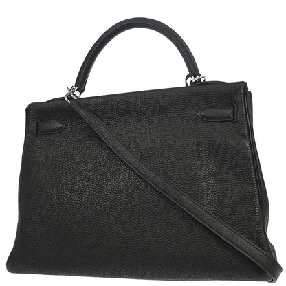 Hermes Black Togo Kelly 32 Retourne 2way Shoulder Handbag