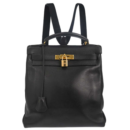 Hermes Black Gulliver Kelly A Dos GM Backpack