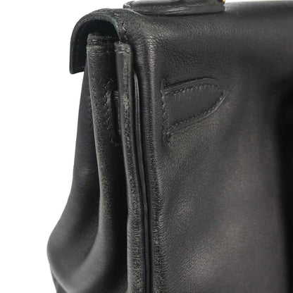 Hermes Black Gulliver Kelly A Dos GM Backpack