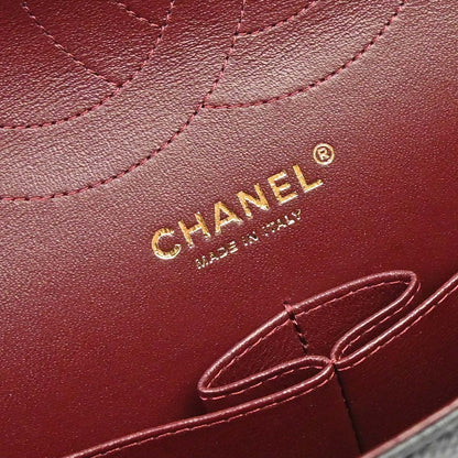 Chanel 2019 Black Caviar Skin Jumbo Classic Double Flap Shoulder Bag
