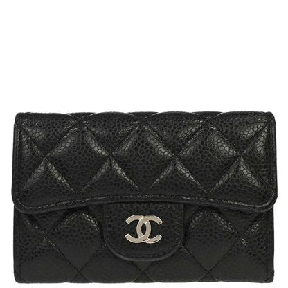 Chanel 2019 Black Caviar Skin Coin Purse Wallet