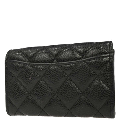 Chanel 2019 Black Caviar Skin Coin Purse Wallet