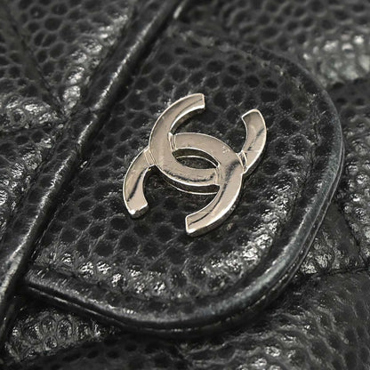 Chanel 2019 Black Caviar Skin Coin Purse Wallet