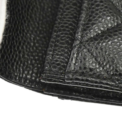 Chanel 2019 Black Caviar Skin Coin Purse Wallet