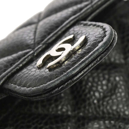 Chanel 2019 Black Caviar Skin Coin Purse Wallet