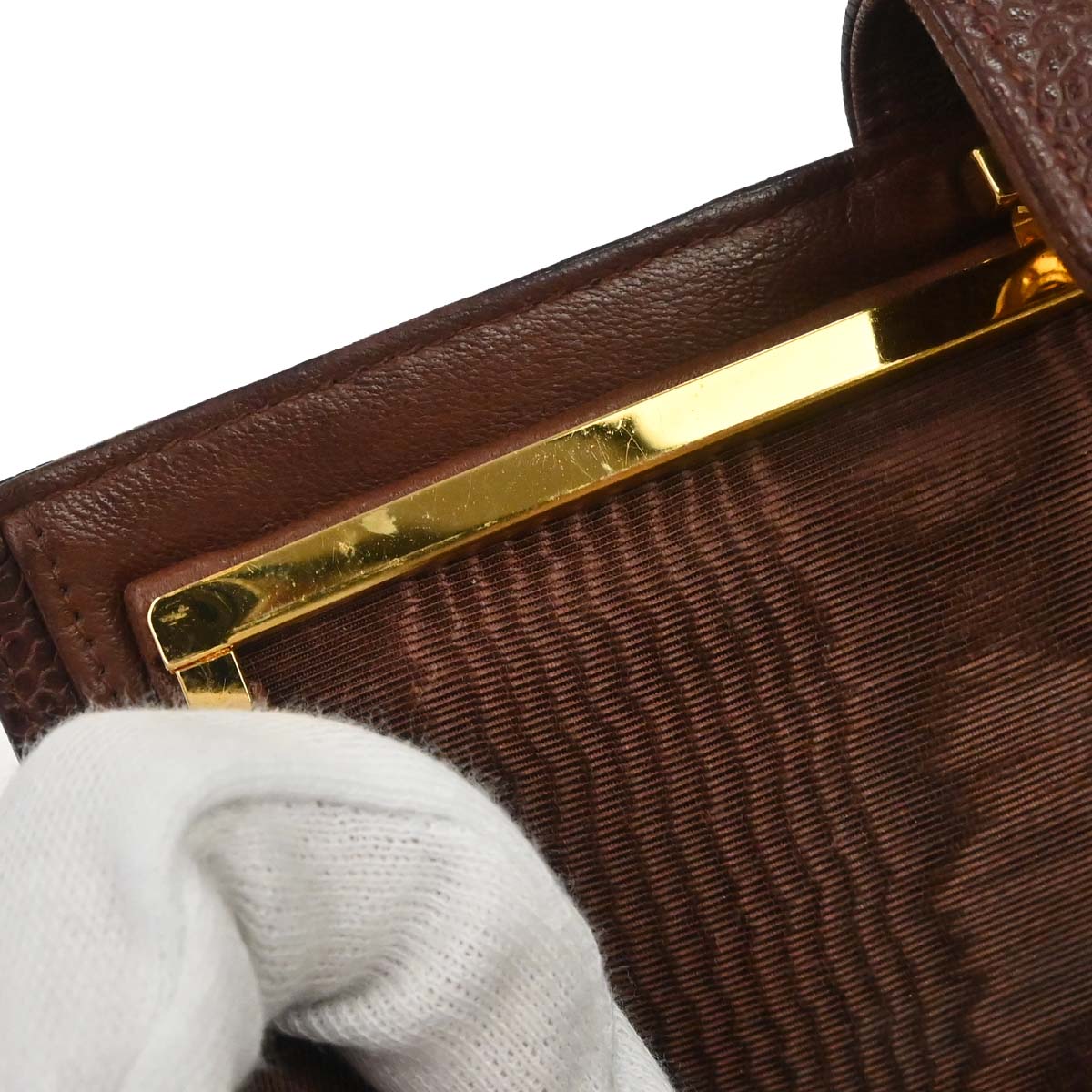 Chanel Brown Caviar Skin Long Bifold Wallet Purse