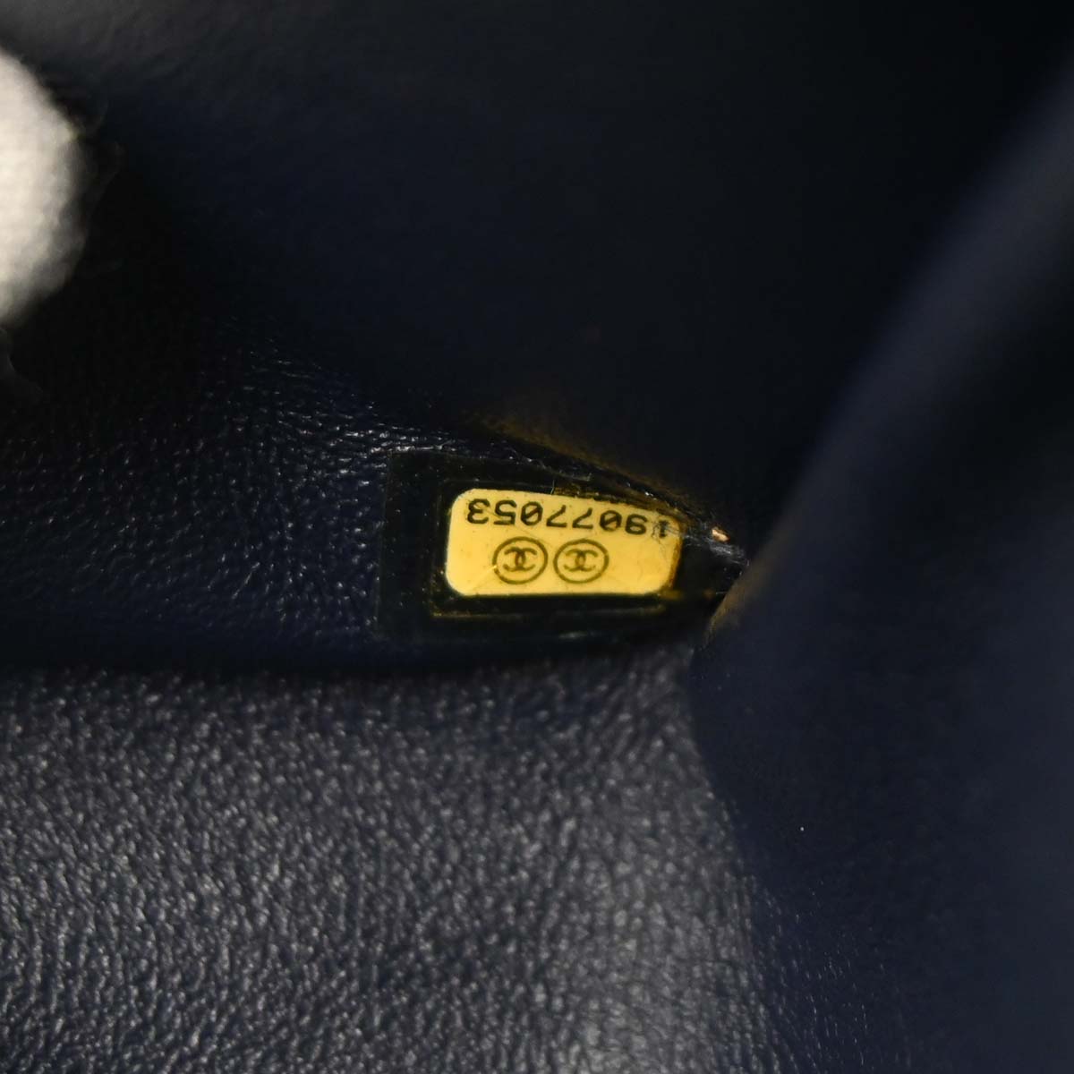 Chanel 2014 Navy Caviar Skin Jumbo Classic Double Flap Shoulder Bag