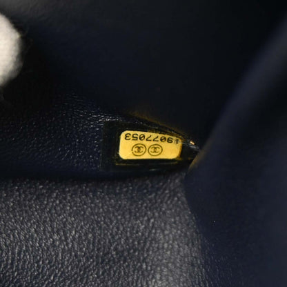 Chanel 2014 Navy Caviar Skin Jumbo Classic Double Flap Shoulder Bag
