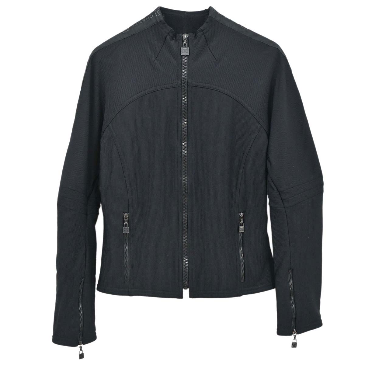 Chanel 2004 Sport Line Zip Up Jacket Black #38