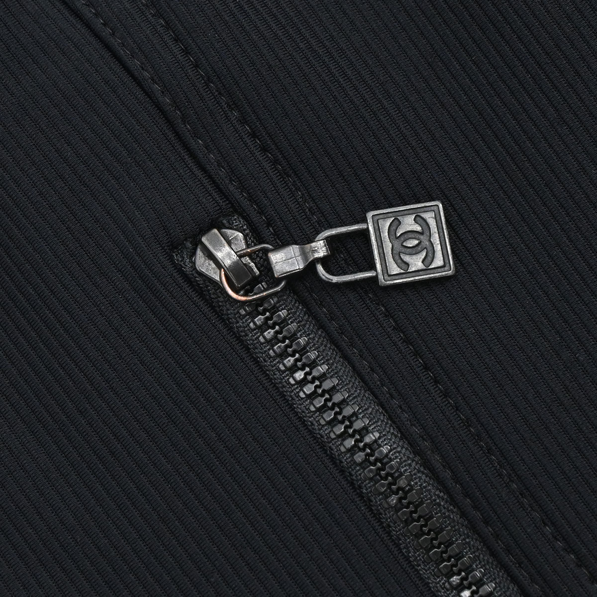 Chanel 2004 Sport Line Zip Up Jacket Black #38