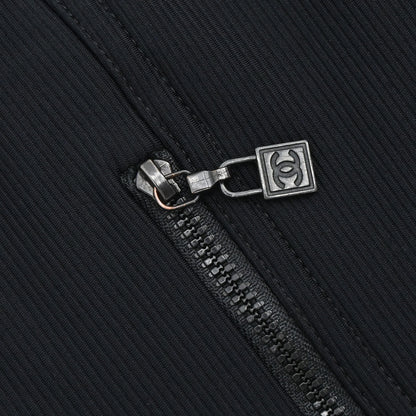 Chanel 2004 Sport Line Zip Up Jacket Black #38