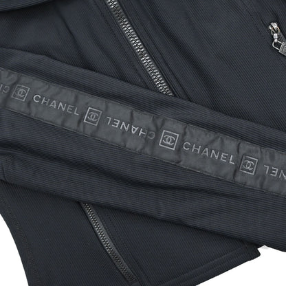 Chanel 2004 Sport Line Zip Up Jacket Black #38