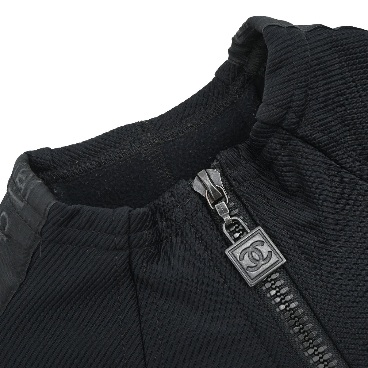 Chanel 2004 Sport Line Zip Up Jacket Black #38