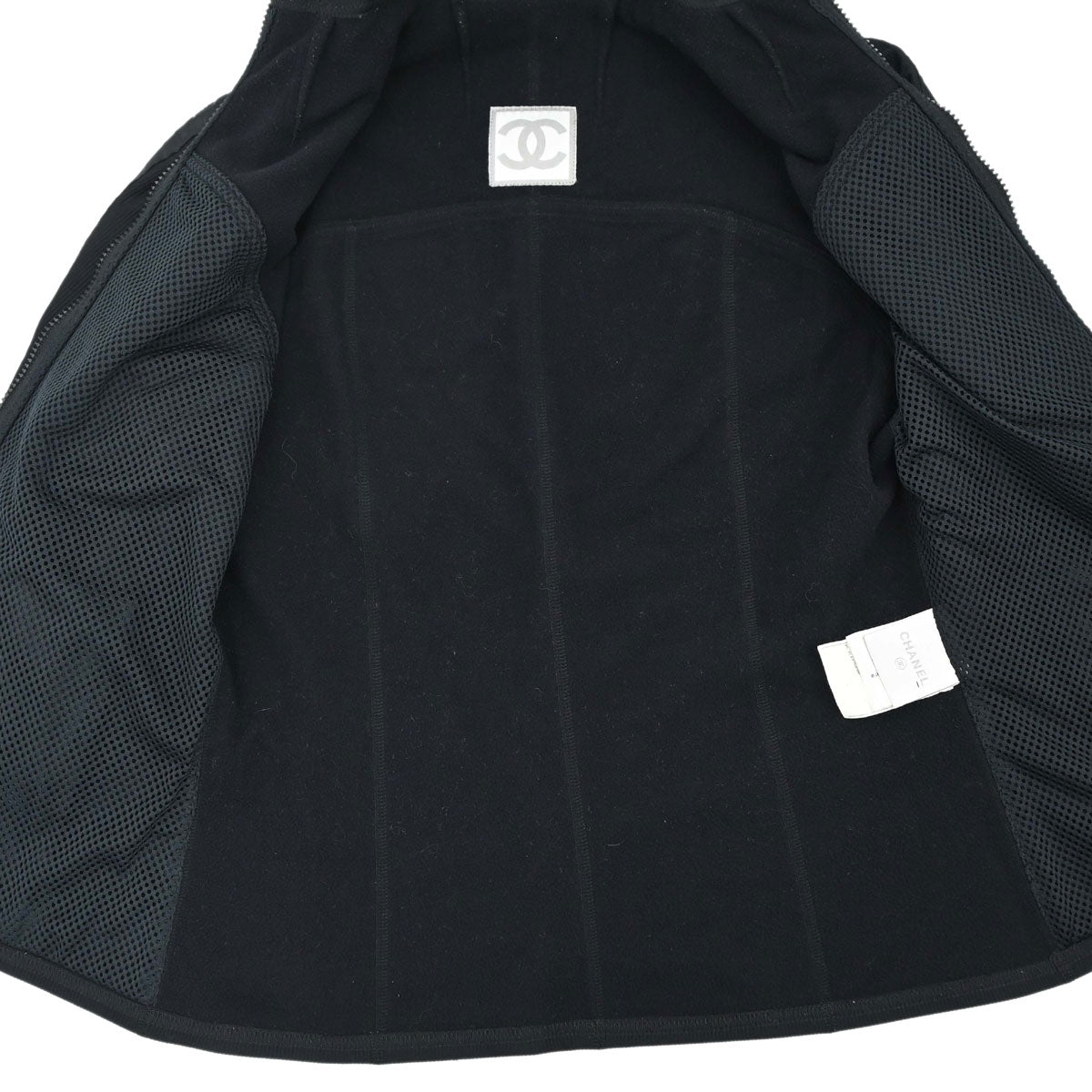 Chanel 2004 Sport Line Zip Up Jacket Black #38