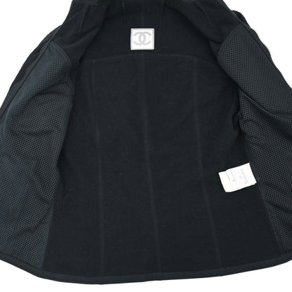 Chanel 2004 Sport Line Zip Up Jacket Black #38