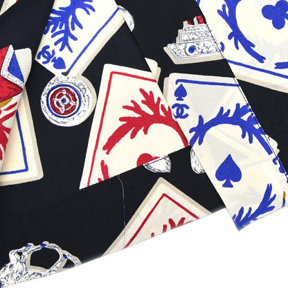 Chanel Blouse Shirt Playing Card Black #44