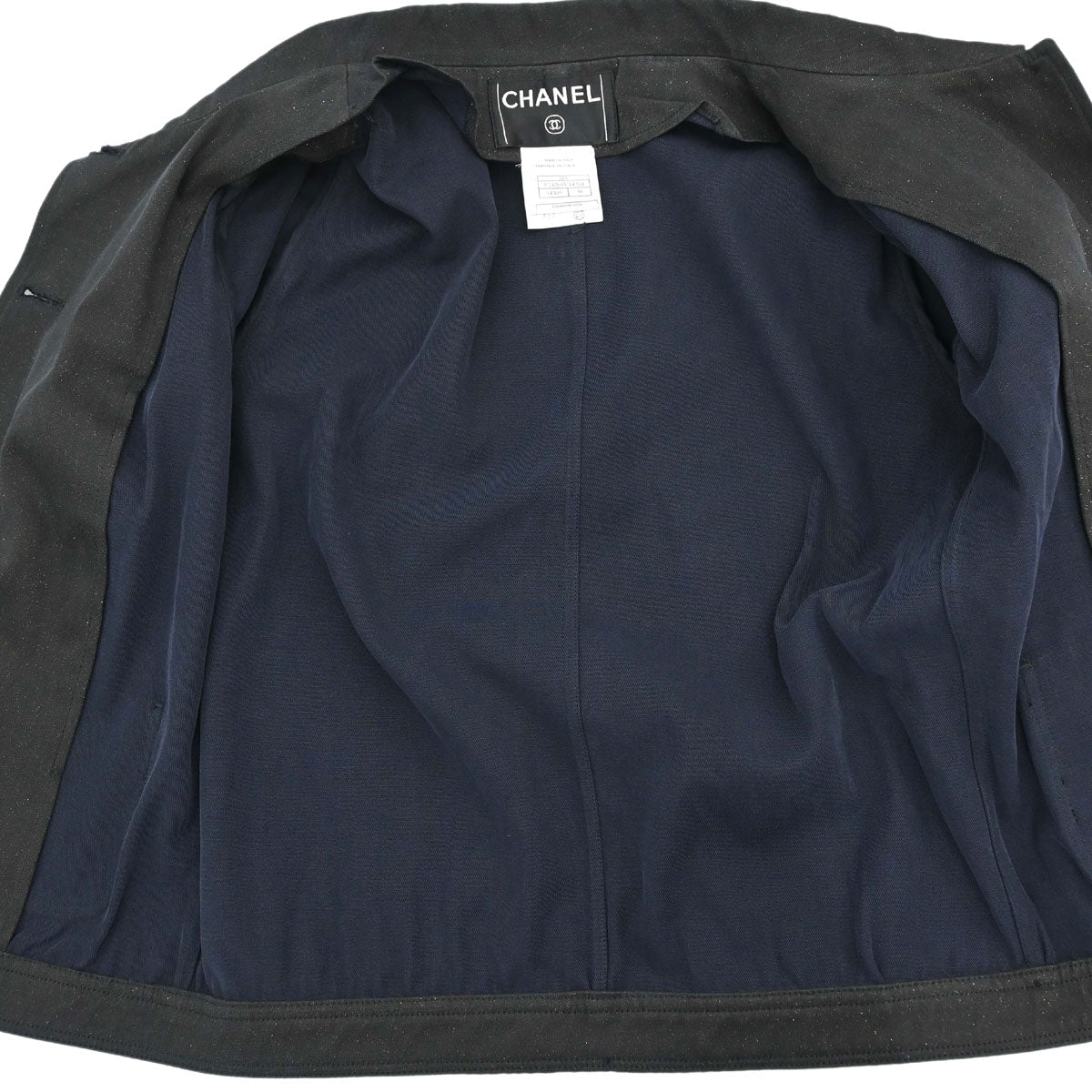 Chanel 2004 Jacket Glitter Black #38