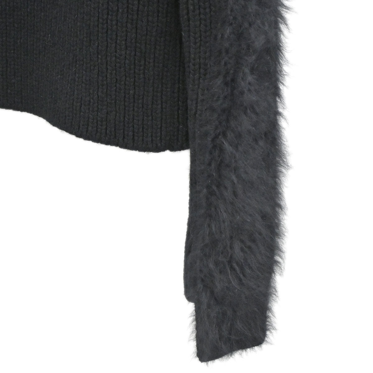 Chanel 2002 Ribbed Knit Cardigan Black #38