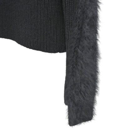 Chanel 2002 Ribbed Knit Cardigan Black #38