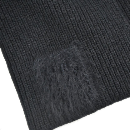 Chanel 2002 Ribbed Knit Cardigan Black #38
