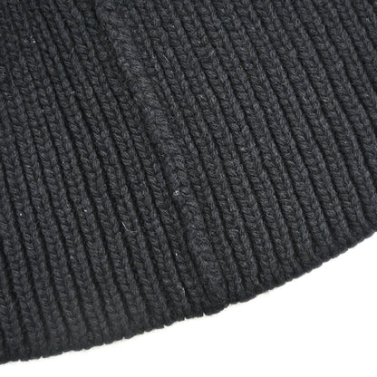 Chanel 2002 Ribbed Knit Cardigan Black #38