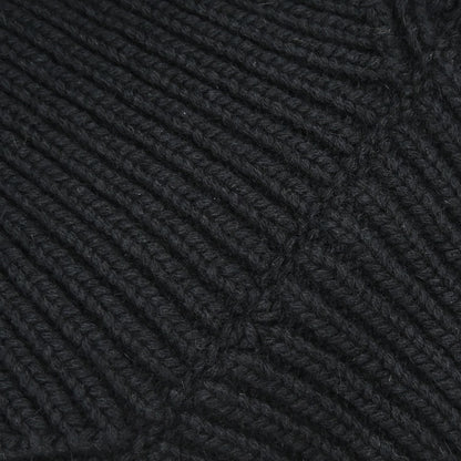 Chanel 2002 Ribbed Knit Cardigan Black #38
