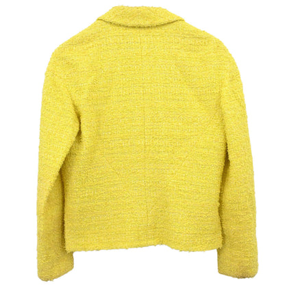 Chanel Single Breasted Jacket Tweed Yellow #40