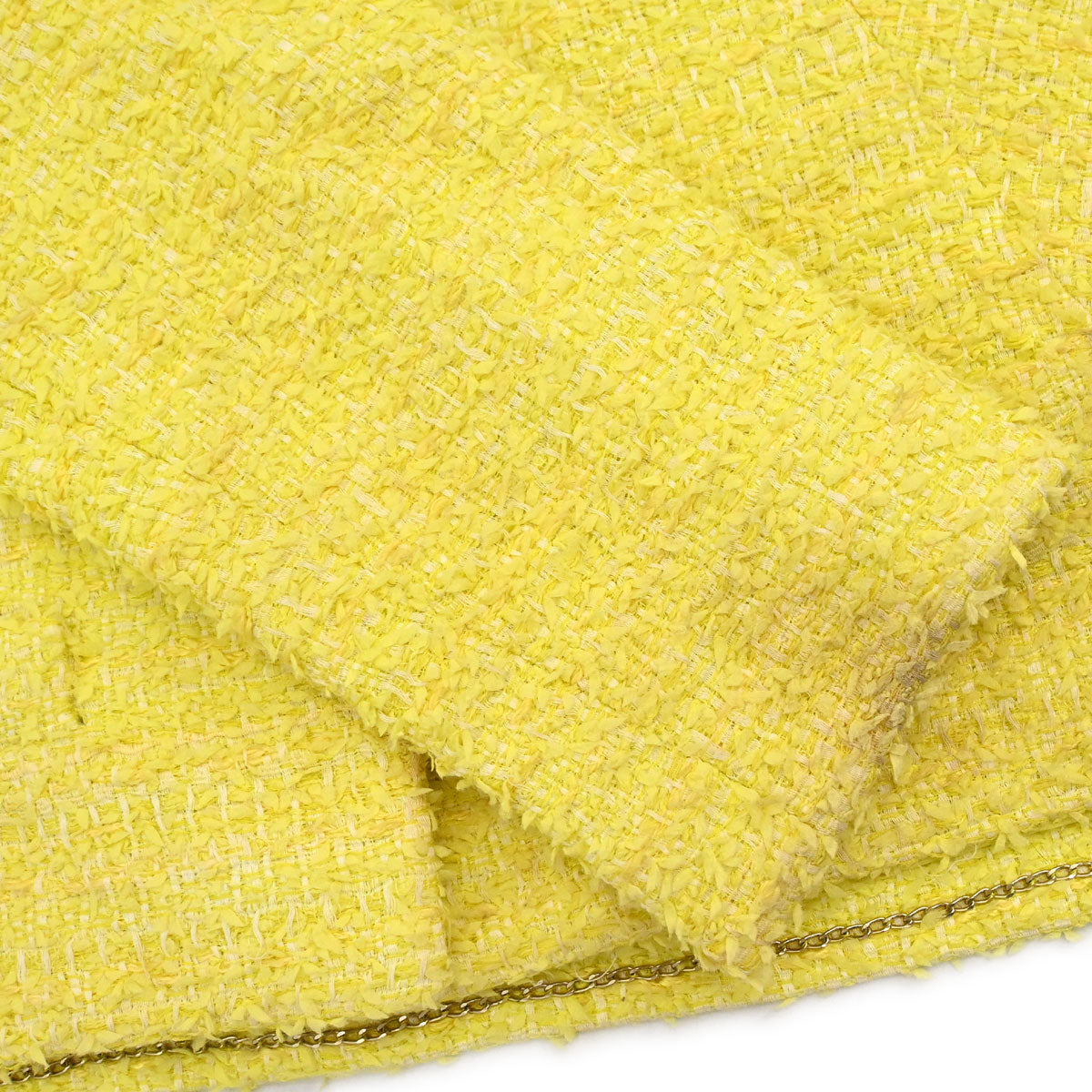 Chanel Single Breasted Jacket Tweed Yellow #40