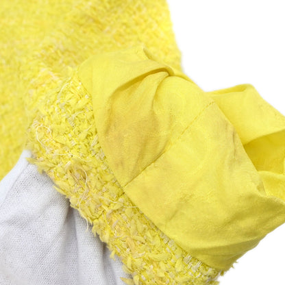 Chanel Single Breasted Jacket Tweed Yellow #40