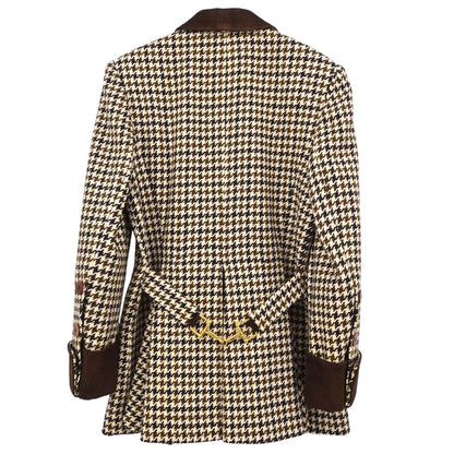 Celine Houndstooth Jacket Brown #40