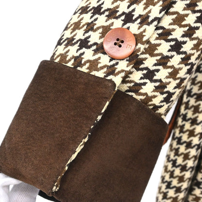 Celine Houndstooth Jacket Brown #40
