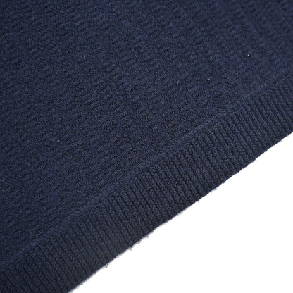 Chanel 2007 Short Sleeve Knit Top Navy #34