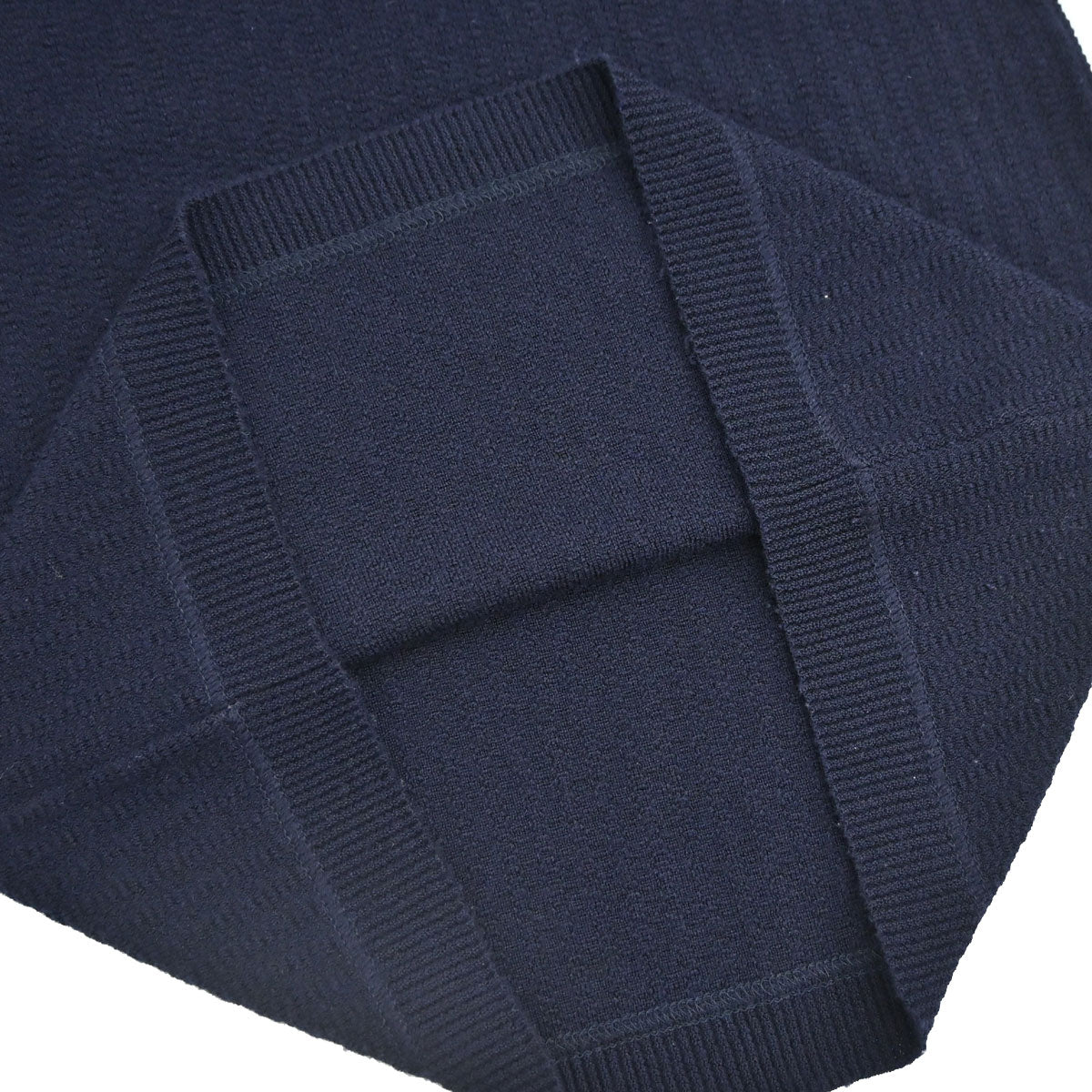 Chanel 2007 Short Sleeve Knit Top Navy #34