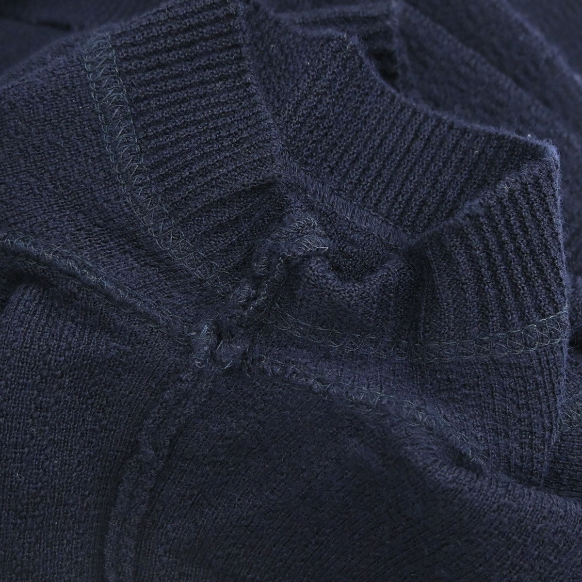 Chanel 2007 Short Sleeve Knit Top Navy #34