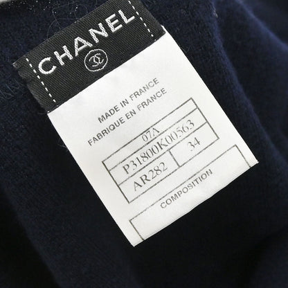 Chanel 2007 Short Sleeve Knit Top Navy #34
