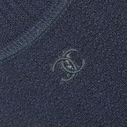 Chanel 2007 Short Sleeve Knit Top Navy #34