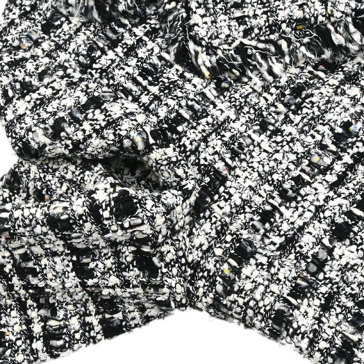 Chanel 2004 Single Breasted Jacket Tweed Black White #38