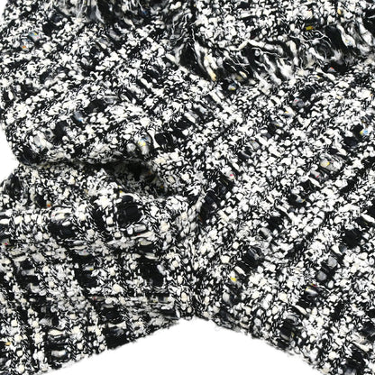 Chanel 2004 Single Breasted Jacket Tweed Black White #38