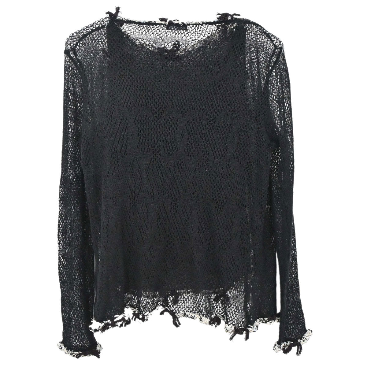 Chanel Set Cardigan Top Knit Black