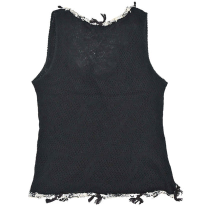 Chanel Set Cardigan Top Knit Black