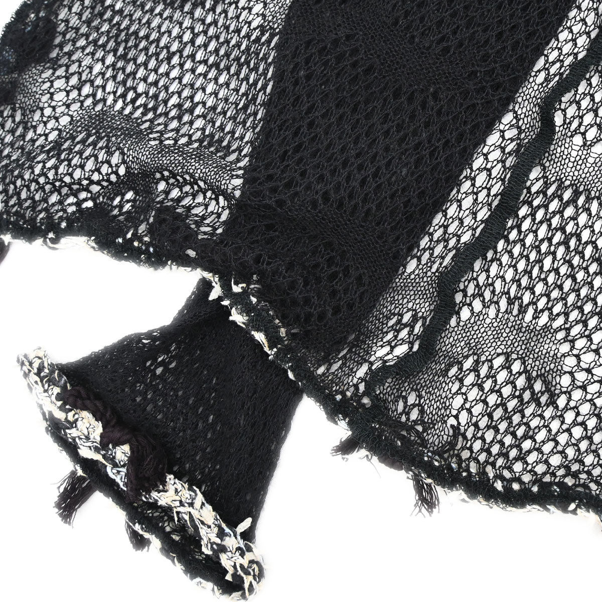 Chanel Set Cardigan Top Knit Black