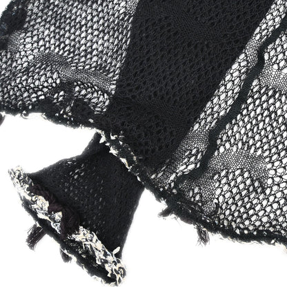 Chanel Set Cardigan Top Knit Black