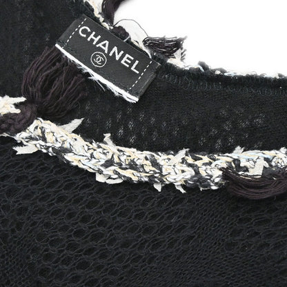 Chanel Set Cardigan Top Knit Black