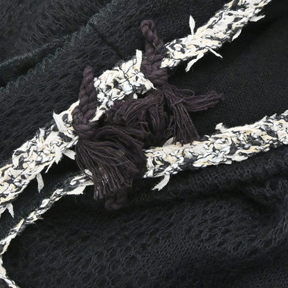 Chanel Set Cardigan Top Knit Black