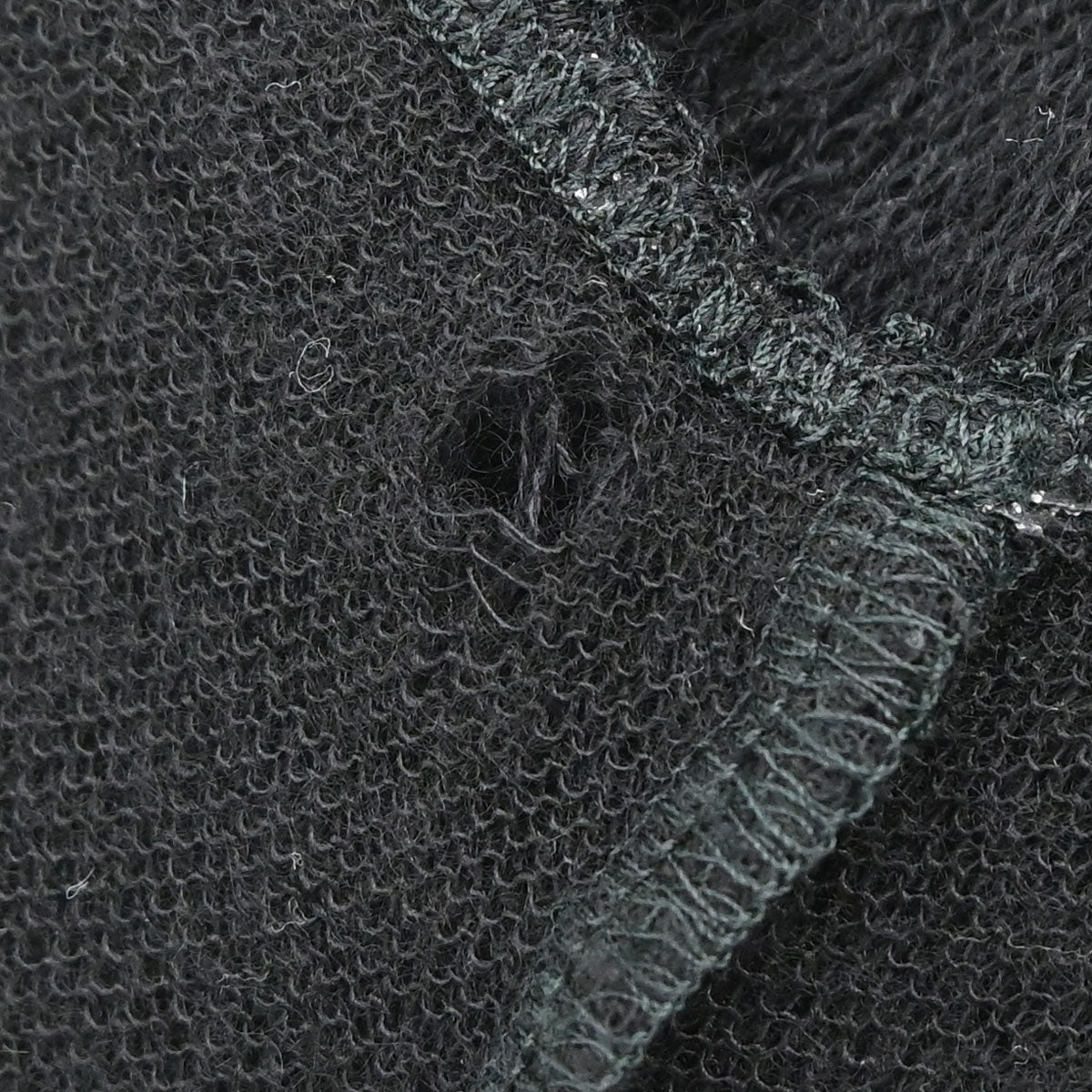 Chanel Set Cardigan Top Knit Black